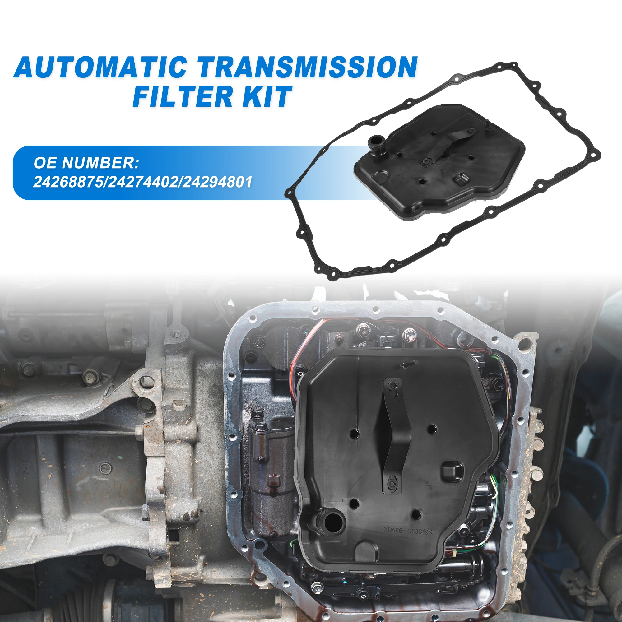 

UXCELL Car Transmission Filter Oil Pan Gasket Kit for Chevrolet Camaro LS, LT 2.0L L4 - Gas 2023 24268875/24274402