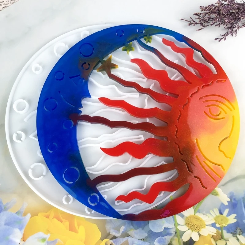 Silicone Molds Silicone Pendant Mold Moon and Sun Wall Hanging Decors Mold