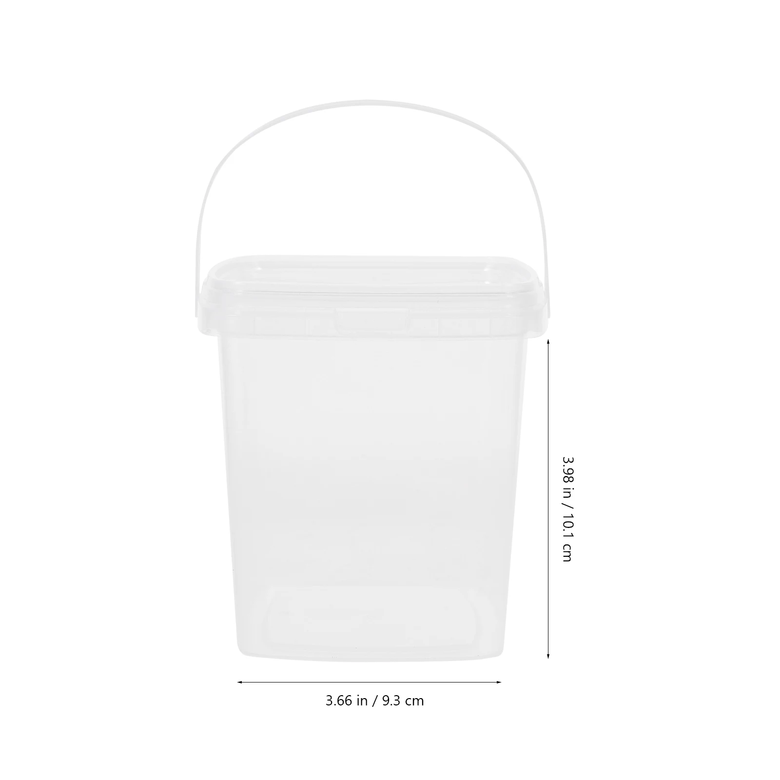 

6pcs Cookie Barrel Takeout Containers Square Buckets with Lid for Ice Cream Snacks Beverages Milk Tea Parties Clear Plastic PP