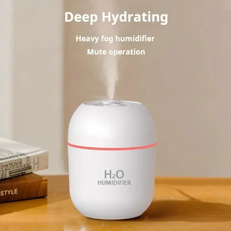  Mini USB Portable Air Humidifier with Colorful Atmosphere Light New Model Cross-Border Popular Small Air Humidifier for Office 
