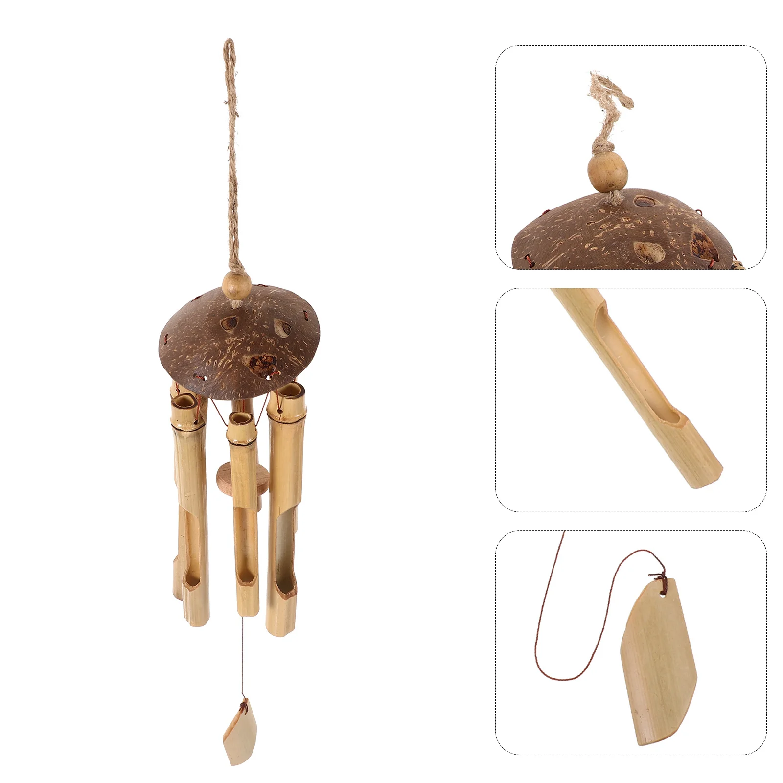 

Classic Bamboo Wind Chimes Deep Tone Design - Outdoor Wind Chimes for Garden Porch Window Area Relaxing Breeze Sounds