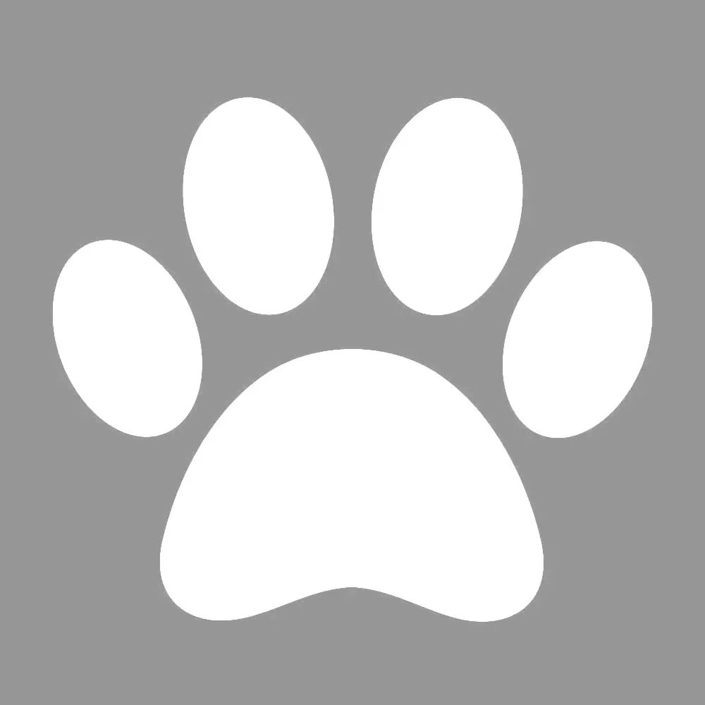 2pcs Pet Paw Print Vinyl Sticker, Black Paw Cut Decal, Waterproof Weatherproof For Car, Motorcycle & Helmet