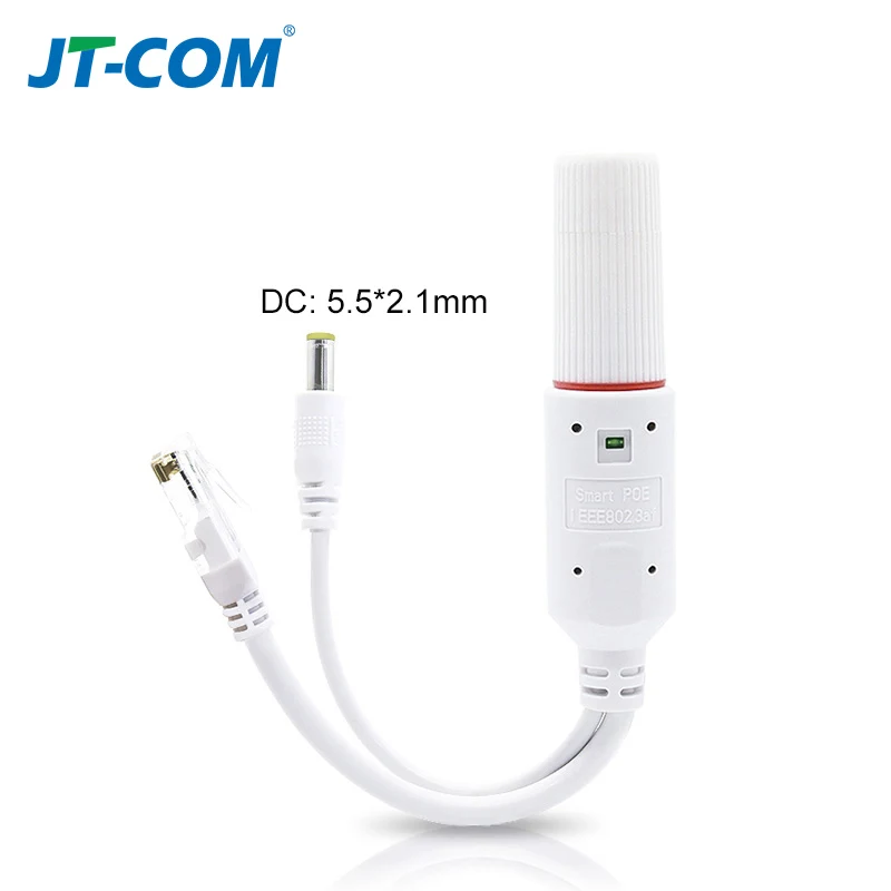 48 فولت إلى 12 فولت POE الفاصل القياسية حاقن نوع و مقاوم للماء الفيديو و محول الطاقة كابل وحدة العرض ل IP كاميرا موسع