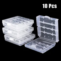 Battery Storage Box Hard Case Holder For 4 AA 5 AAA Rechargeable Battery Conservation Power Bank Plastic Case 67×60×18mm