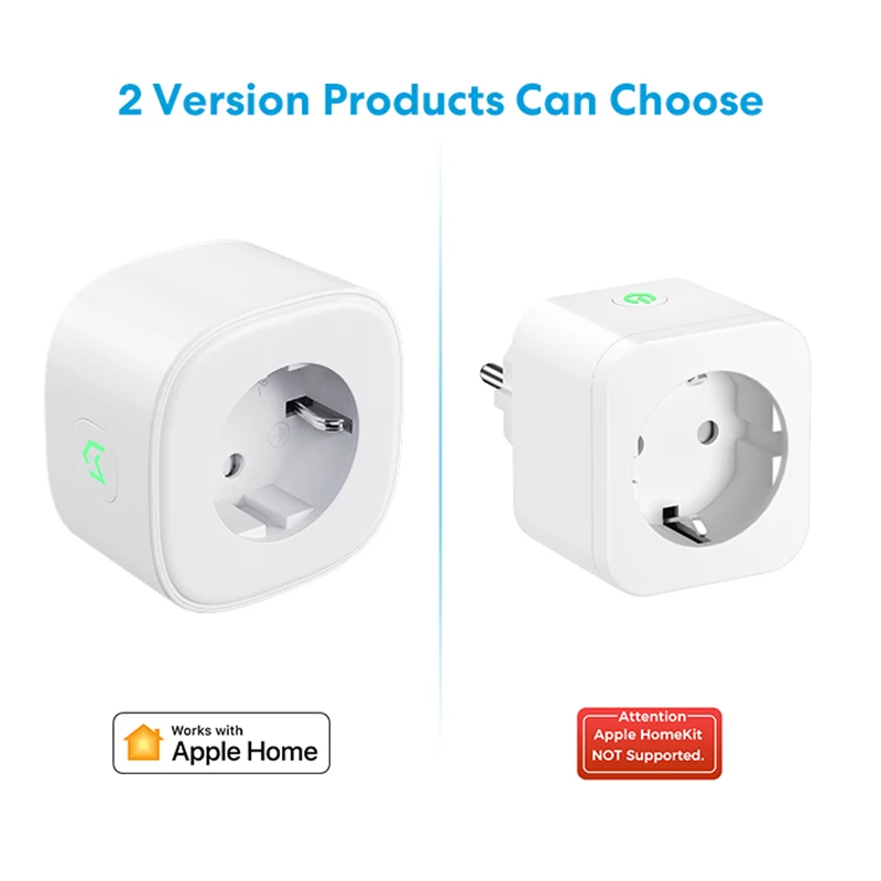 Refoss 16A WiFi Smart Plug إصدار الاتحاد الأوروبي HomeKit متوافق مع الموقت الجدول الزمني التحكم عن بعد يدعم Alexa Google Assistant