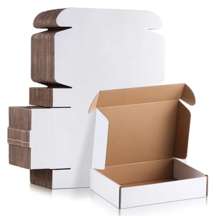 

Pcs Shipping Boes Corrugated Cardboard White Mailer Boes Packaging Present Gift for Mailing Shipping Small Business es