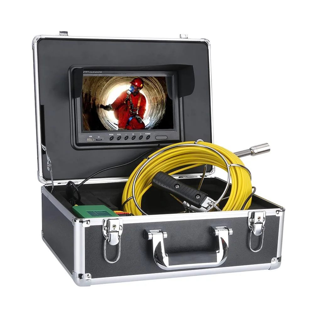 9 inch video 22MM industrial pipe endoscope pipe camera detection system 20M 30M 50M