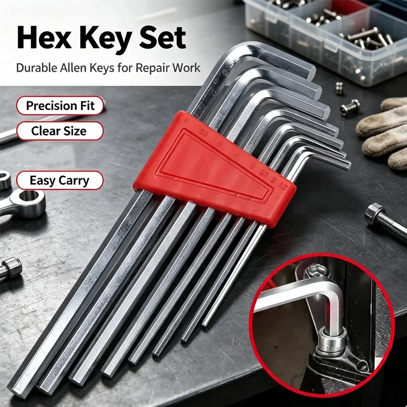 Allen Wrench Metric Wrench Inch L Wrench Short Arm Tool Set Easy To Carry In The Pocket Durable Professional  2026 New