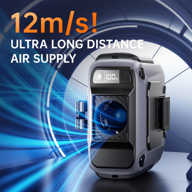 Оптовый портативный вентилятор с Power Bank, подвесной шейный вентилятор, 4000 мАч, шейный вентилятор, поясной вентилятор