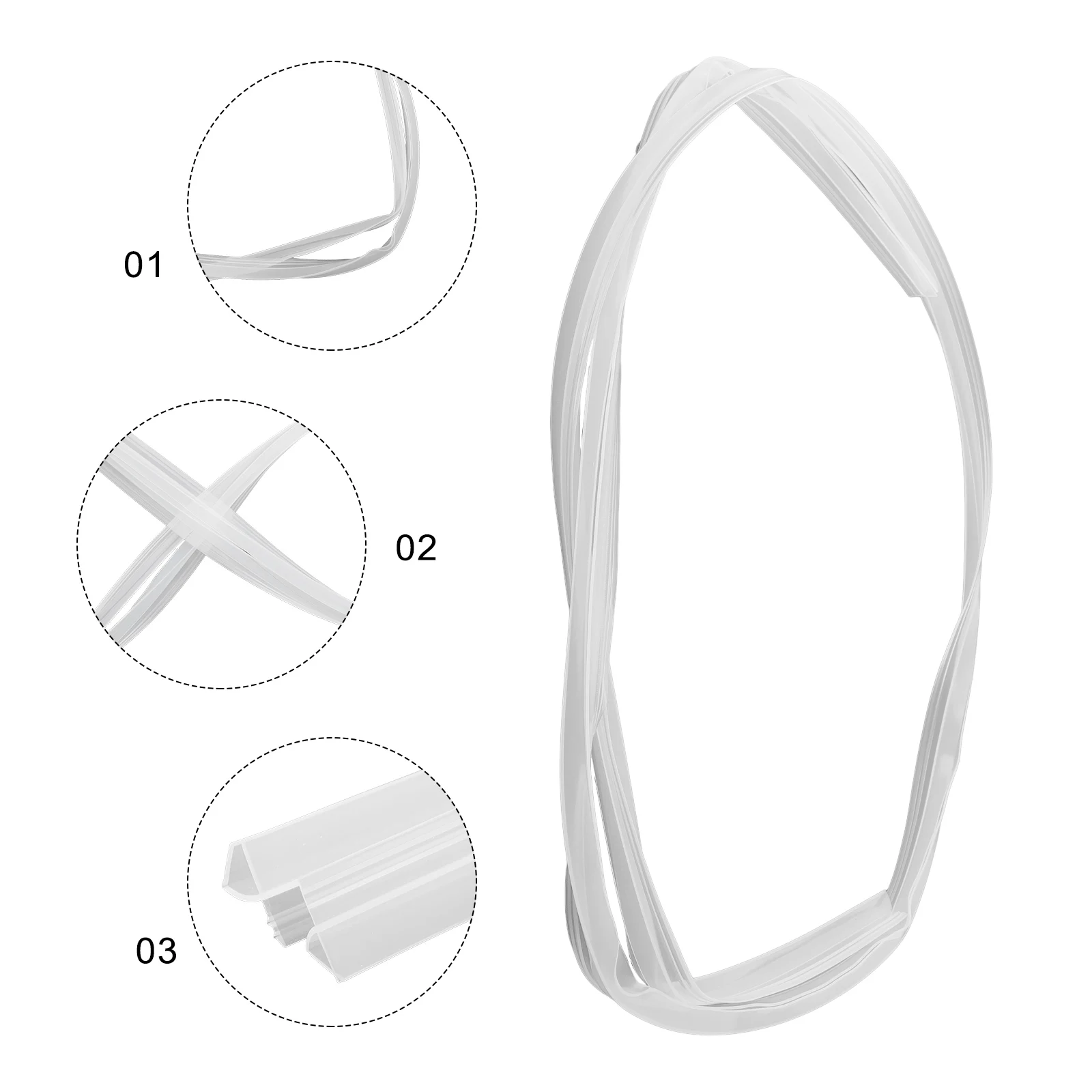 Silicone Rubber Waterproof Seal Strip H Type Design for Shower Doors Strong Flexibility and Anti Aging Properties