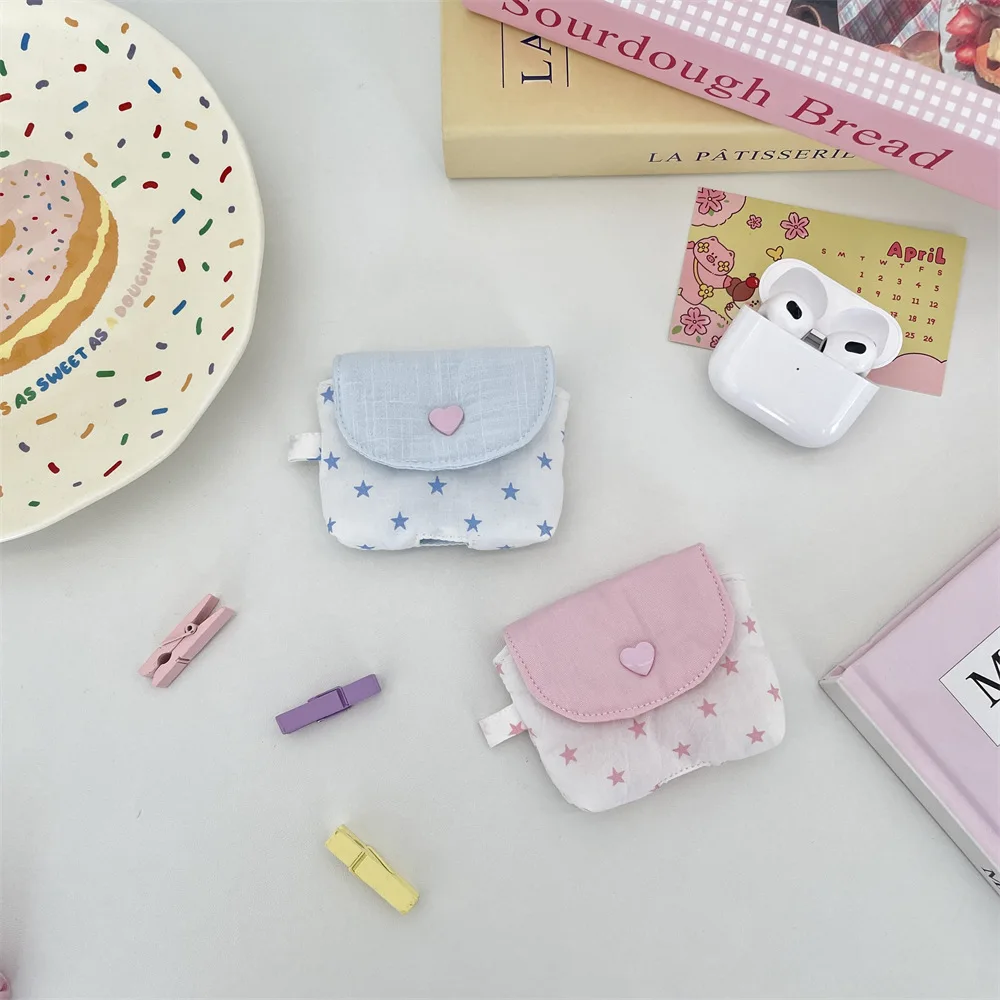 Wireless Earphone Bag Fabric Airpods Protective Case Fabric Earphone Pouch Stylish Bluetooth Earbud Case For Purse Pocket Daily