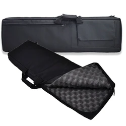 85CM 100CM outdoor hunting shotgun square portable gun protective bag set in black sand color