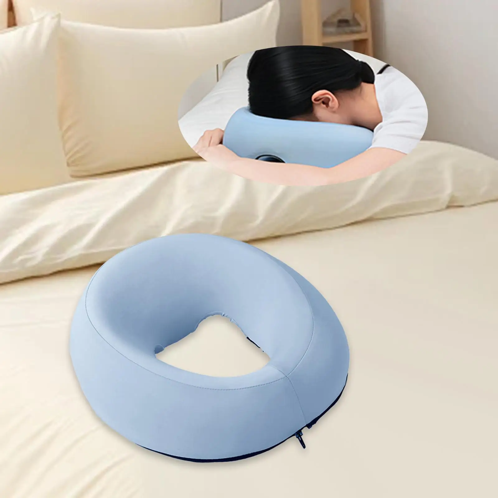 

Face Down Pillow Comfortable Removable Cover Memory Foam Versatile Massage Cushion for SPA Office Home Sleeping Living Room