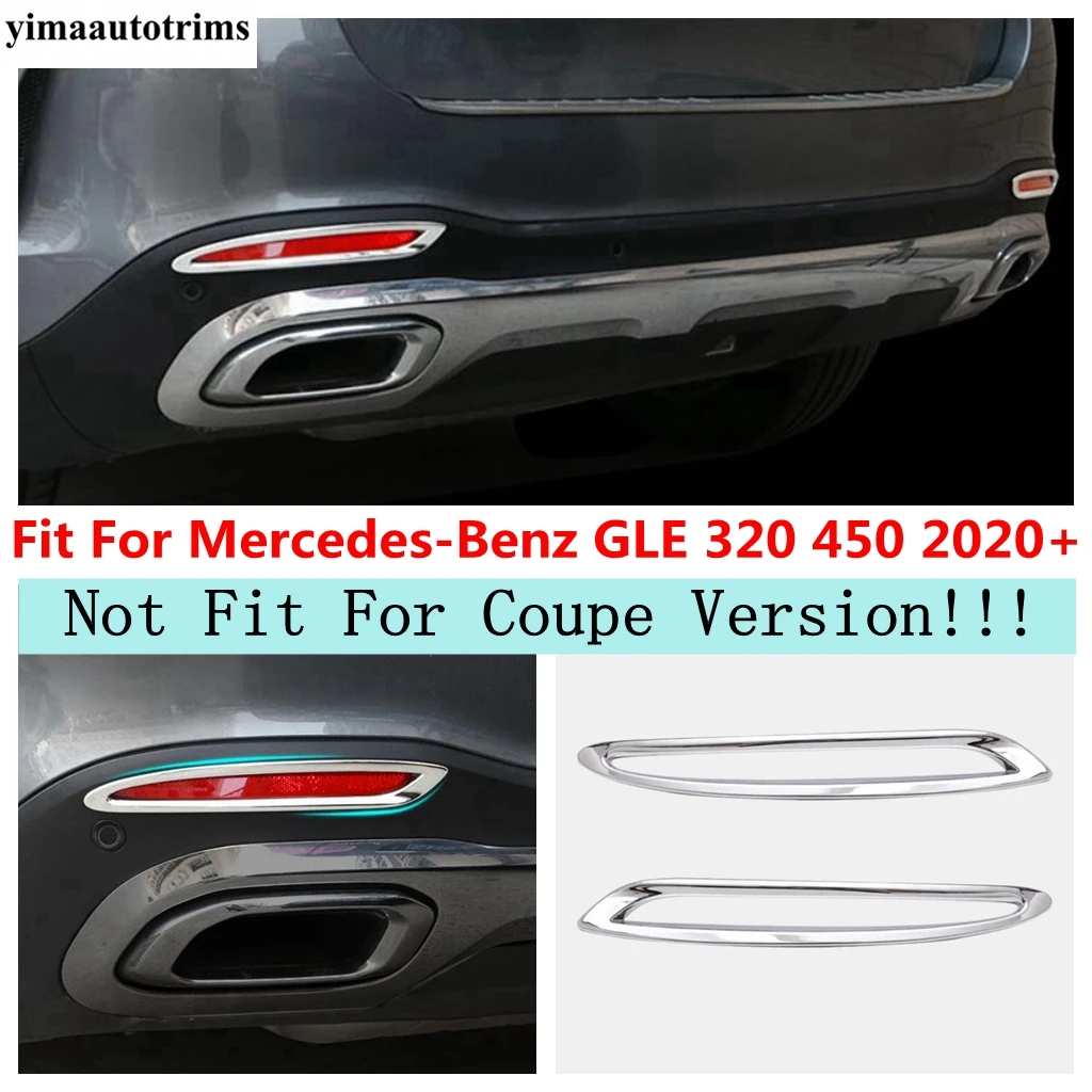 

Car Exterior Rear Fog Lamp Light Foglight Frame Decor Cover Trim ABS Chrome Accessories For Mercedes-Benz GLE 320 450 2020 2021