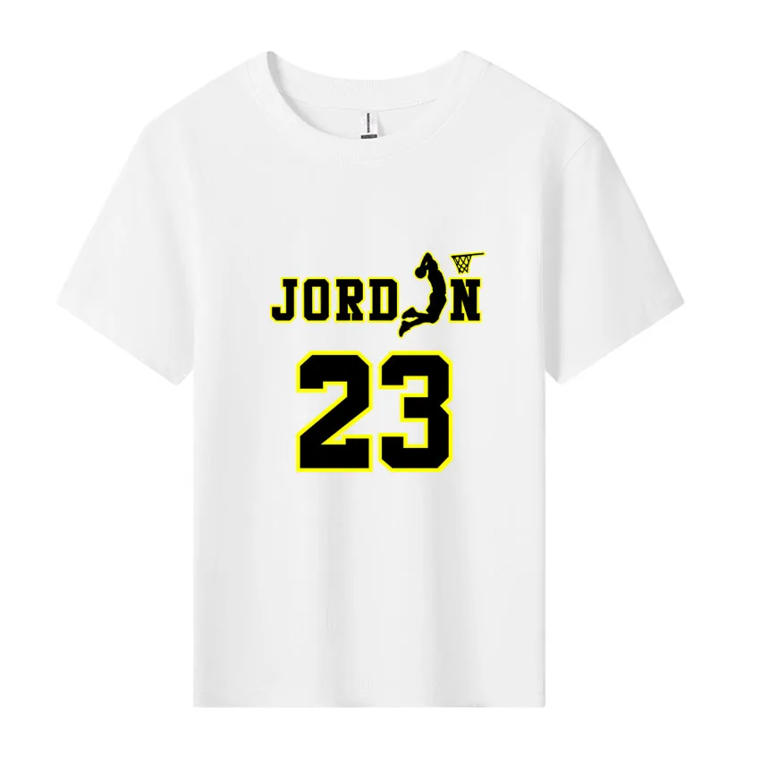 الصيف الأطفال الكرتون تي شيرت عدد 23 JOD إلكتروني نمط الطباعة الفتيان تي شيرت أزياء الفتيات بلايز تيز كول الاطفال المحملة 2 قطعة