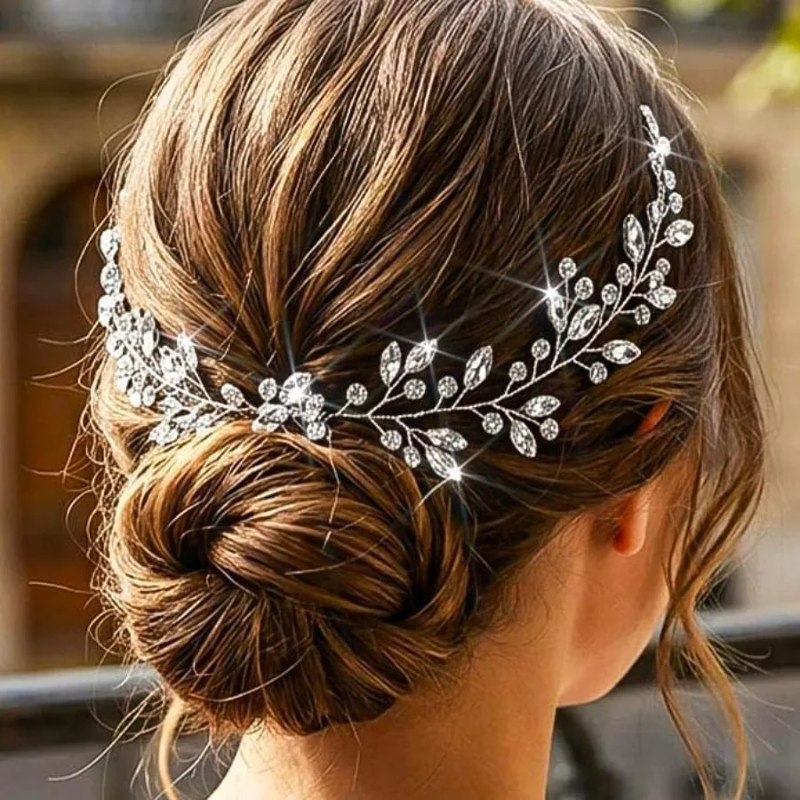 

Rhinestone Wedding Hair Pieces Bridal Hair Vine Hair Jewelry Accessories for Brides and Women