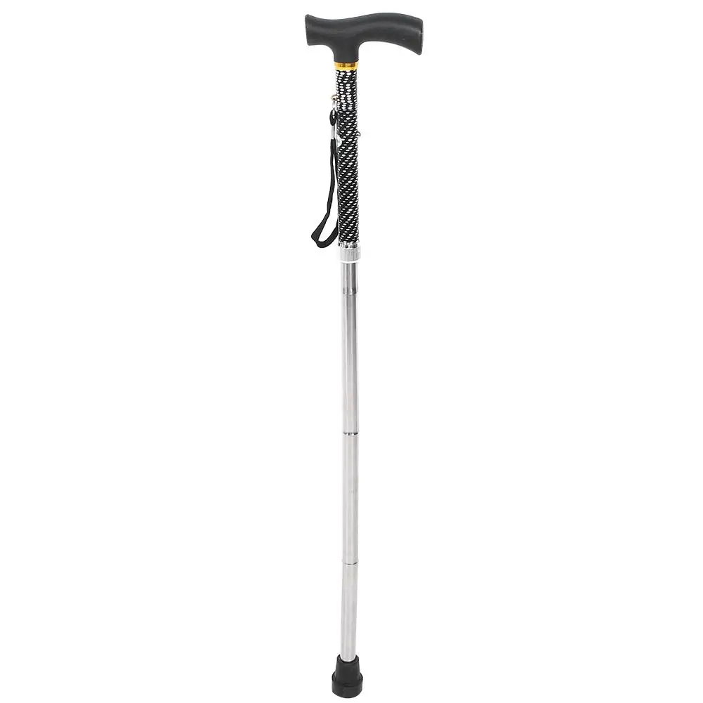 

Adjustable Height Folding Walking Cane for Elderly Lightweight Aluminum Alloy Anti-slip Hiking and Climbing Crutch