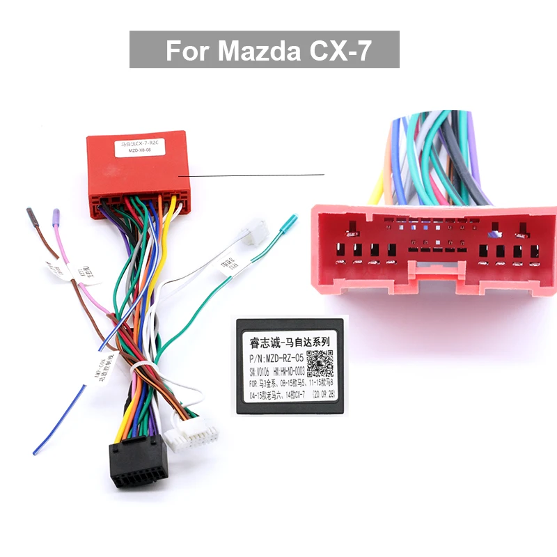 Newest Auto Car accessories Wiring Harness 16 PIN Canbus Box Adapter For Mazda 2/3/5/6/7/8/CX-7/RX-8 Android Car Radio Cable