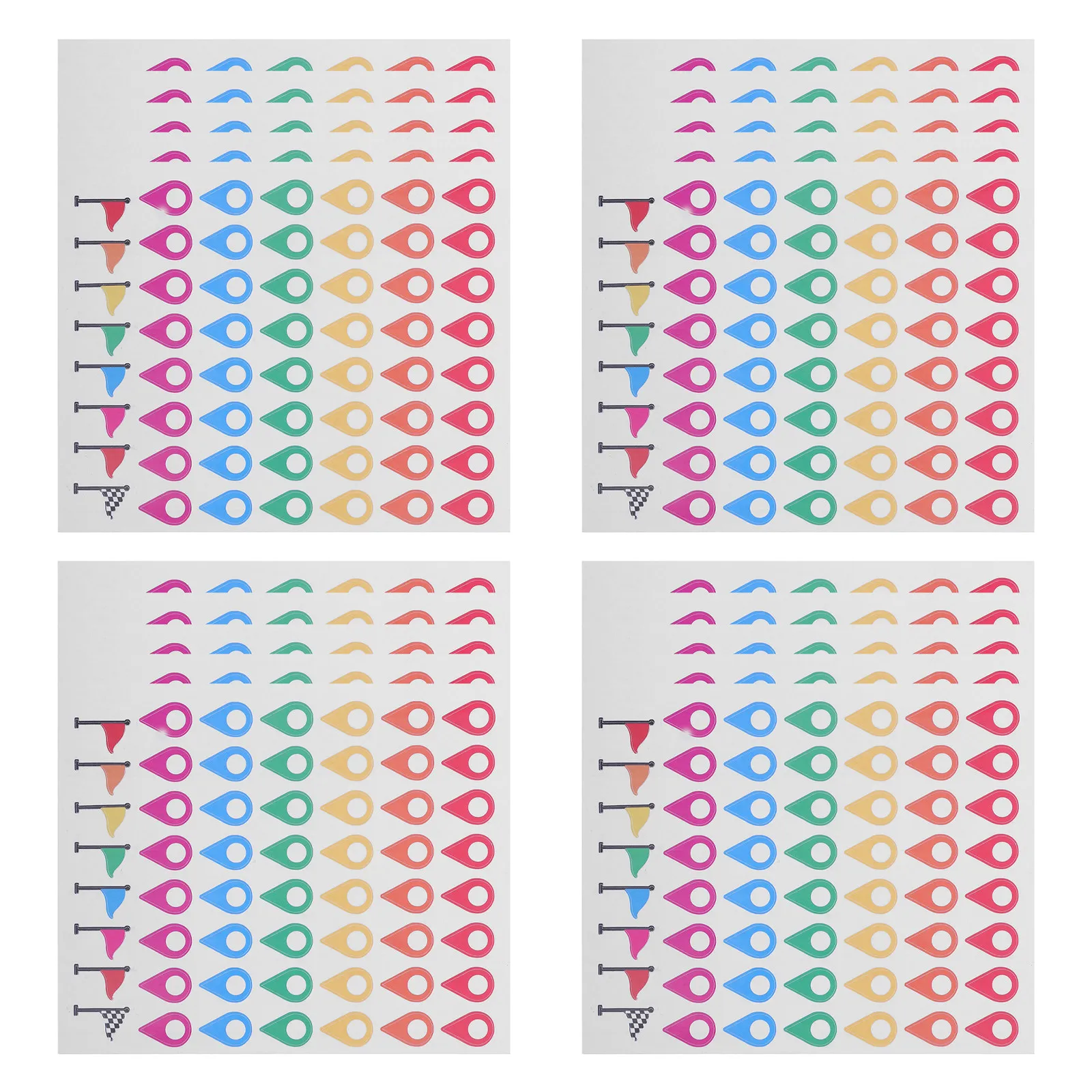 

560Pcs Map Location Stickers Colorful Self Adhesive Markers Travel Road Trip Planning Geography Classroom Location Sticker