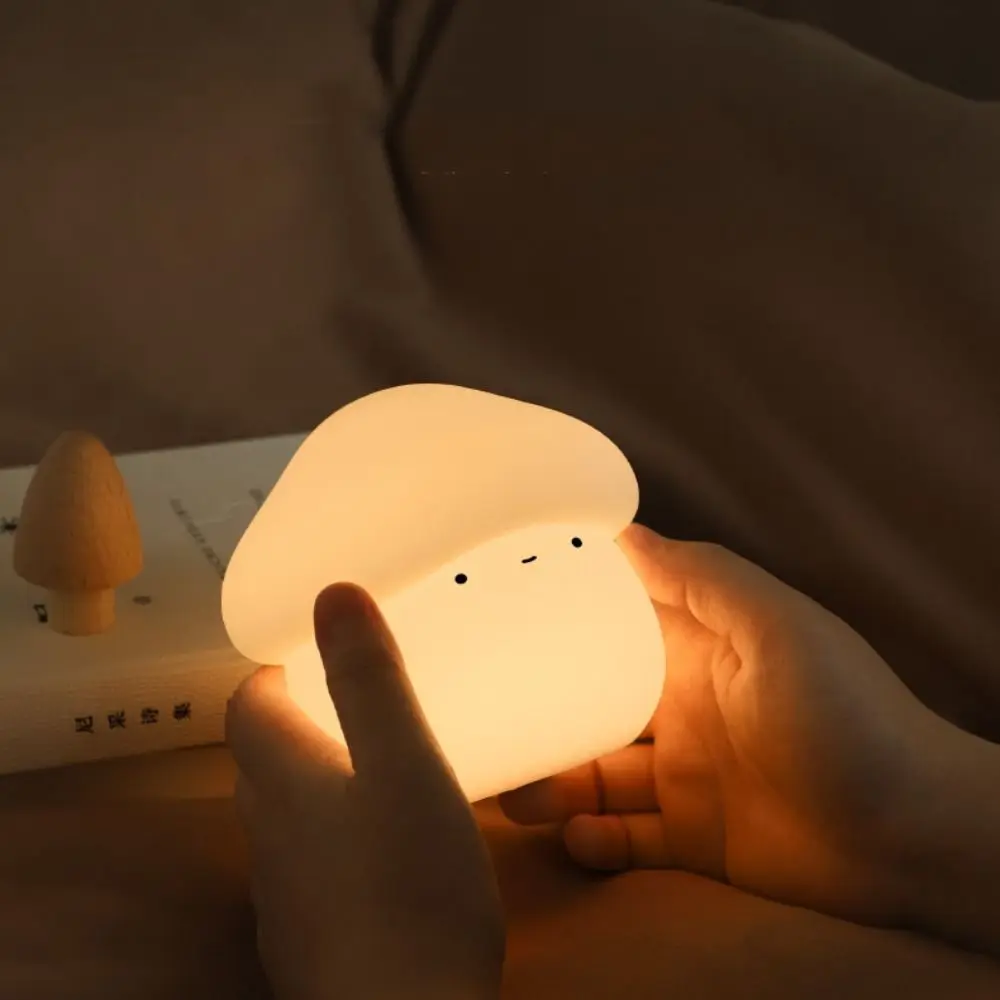 

Touch Sensor Silicone Mushroom Night Lamp Soft Dimmable Sleeping Night Lamp USB Charging Creative LED Bedside Lamp Bedside