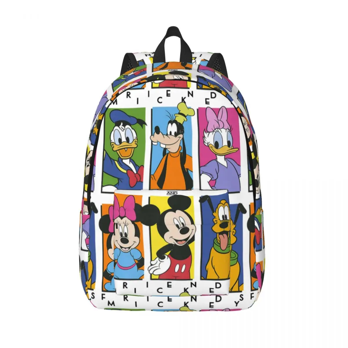 Mickey And Friends Group Casual Backpack Lightweight High School Hiking Travel Daypack Men Women Laptop Computer Shoulder Bag