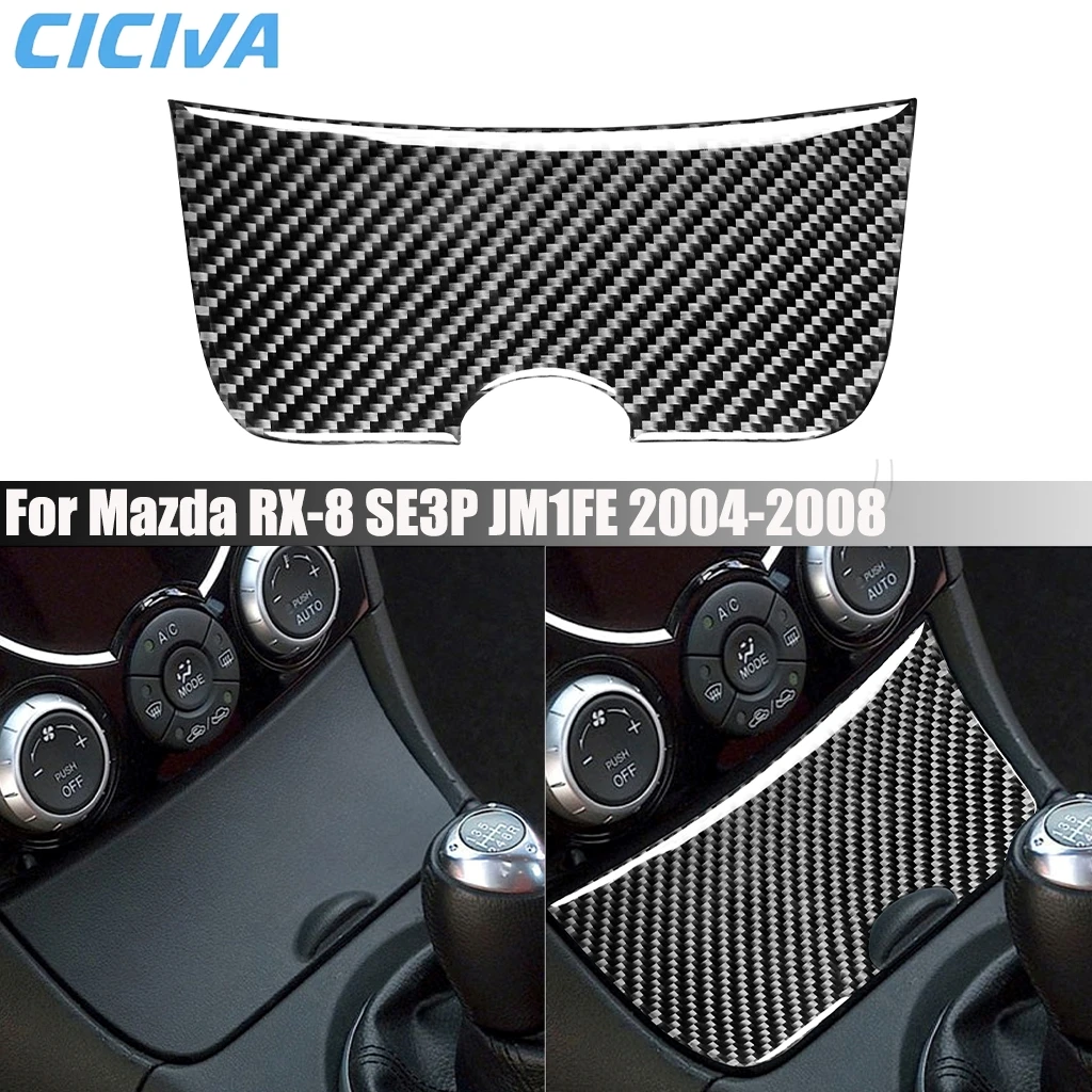 

Carbon Fiber Car Accessories Center Console Storage Interior Cover Modified Trim Sticker For Mazda RX-8 SE3P JM1FE 2004-2008