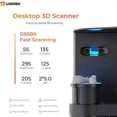 자동 특징 매칭 기능을 갖춘 치과용 3D 테이블 모델 스캐너 CAD CAM 디지털 데스크탑 스캐너 청색광