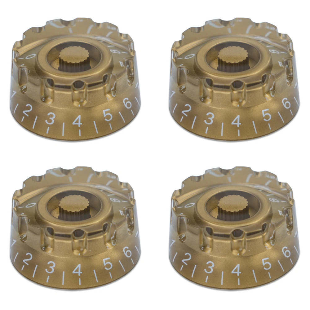 1 Stück Gitarren-Bedienknöpfe, 6 mm (0,24 Zoll) Schafttöpfe, rotierende Lautstärketasten für E-Gitarre oder Präzisionsbass – Detail 7