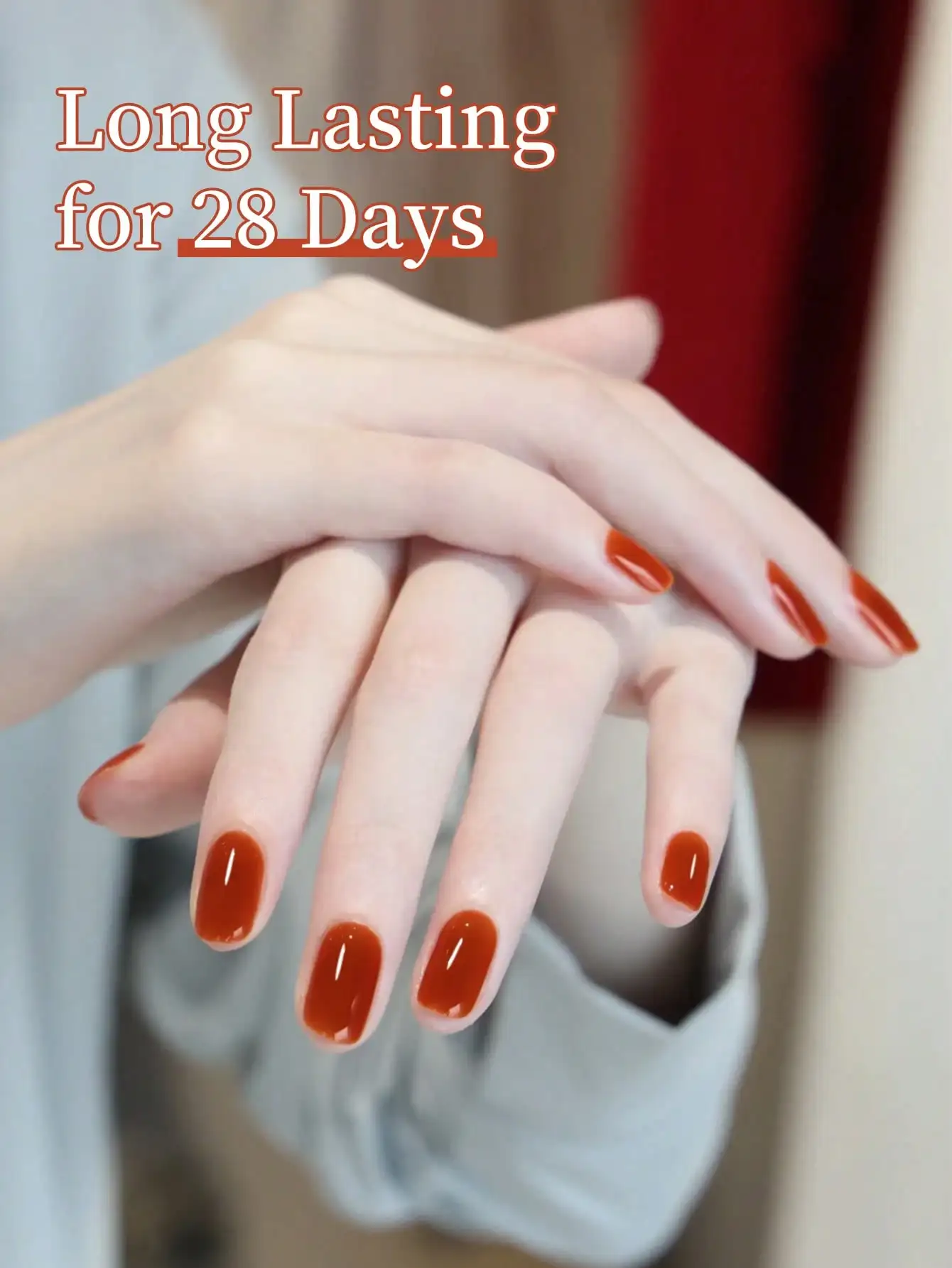 XEIJAYI 1 قطعة طلاء أظافر جل أحمر فاخر عالي اللمعان، جل احترافي عالي الجودة للأشعة فوق البنفسجية/LED، مثالي للنساء على الموضة