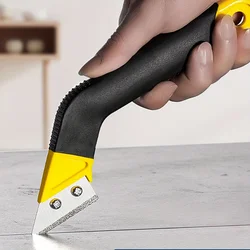 Tile Grout Saw Grout Removal Tool, Angled-Design Grout Hand Saw with 10 Diamond Surface Blades for Tile Cleaning, Removing Paint