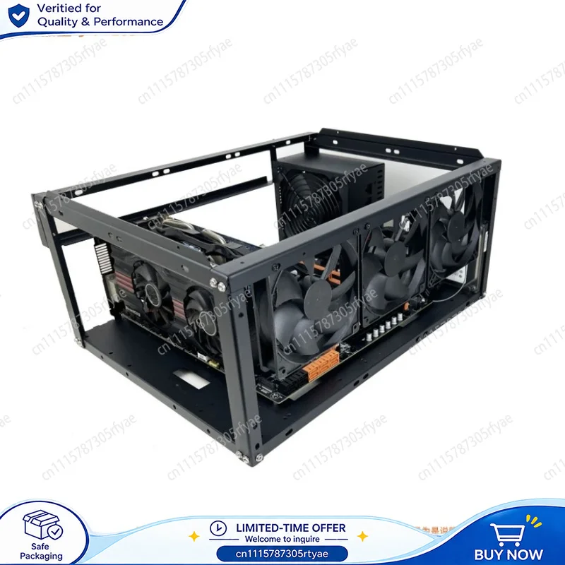 Stackable open chassis X79 X99 dual-channel EATX motherboard 6-card bracket vertical and horizontal 3090 graphics card rack