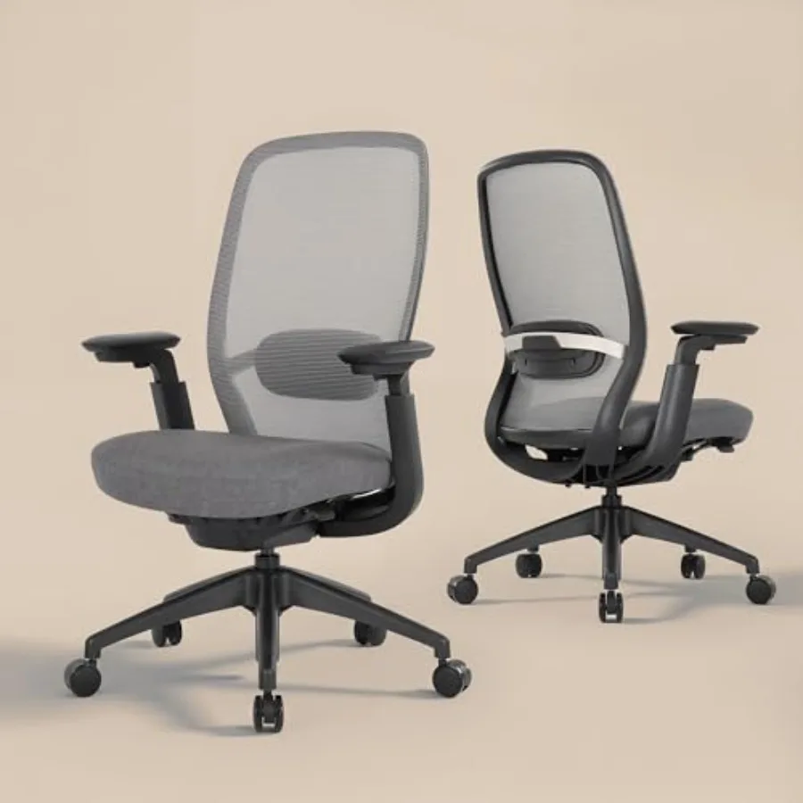 

Office Chair for Long Hours, Easy Wire-Control Desk Chair with Sliding Seat Depth and Thick Padded Lumbar port, Heavy Duty 300