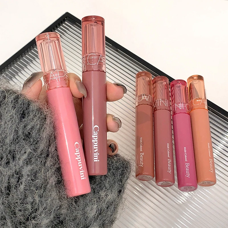 Brillo de labios con espejo, brillo de labios de larga duración, resistente al agua, hidratante, esmalte de labios de gelatina, no pegajoso, ligero, de alto pigmento para estudiantes