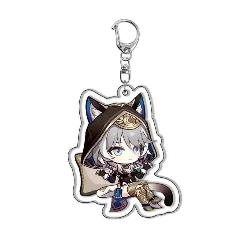 لعبة هونكاي: ستار السكك الحديدية الاكريليك الوردي سلاسل المفاتيح تأثيري أرقام Hyacine Hyacinthia تشفير Cifera قلادة حقيبة معلقة الملحقات