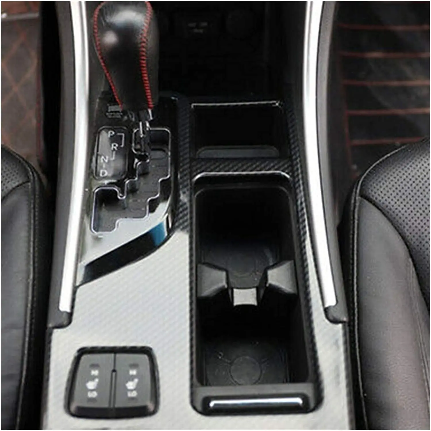 

Car Carbon Style Gear Box Panel Water Cup Holder Cover Trim Car-Styling For Hyundai Sonata 2010-2015 YF