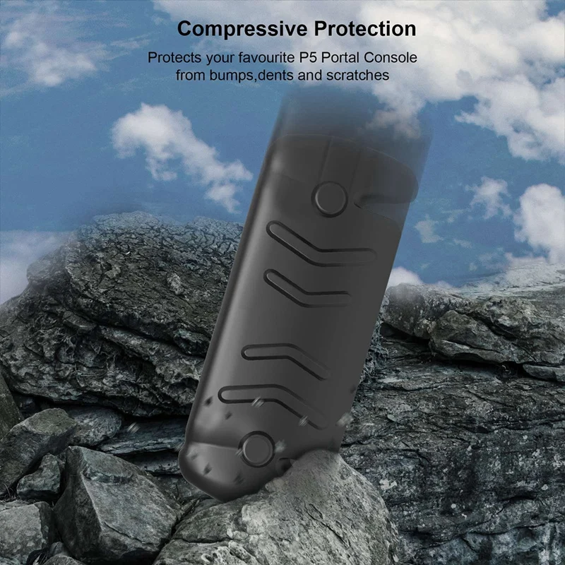 جراب واقي محمول بالكامل من البولي يورثين الحراري مع حامل قابل للطي لبوابة PS5 ، محمول باليد ، مقاوم للغبار