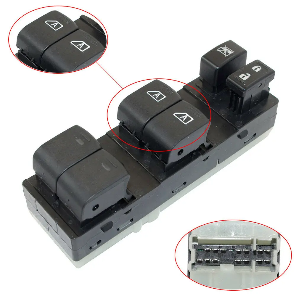 Driver Side Master Power Window Switch For 2007-2012 Nissan Altima Sedan 4 Door