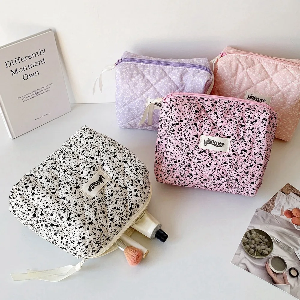 Cotton Stationery Bag Desktop Storage Large Capacity Cosmetic Bag Multifunctional Jewelry Storage Korean Style Pencil Case