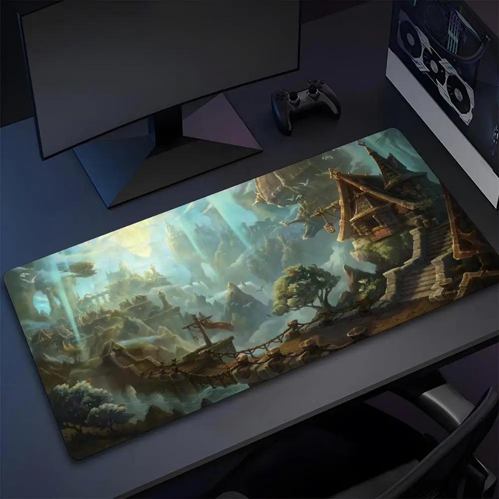لوحة ماوس W-World Of Warcraft لوحة ماوس مطاطية طبيعية عالية الجودة، لوحة ماوس للكمبيوتر المحمول الأكثر احترافية وقابلة للغسل