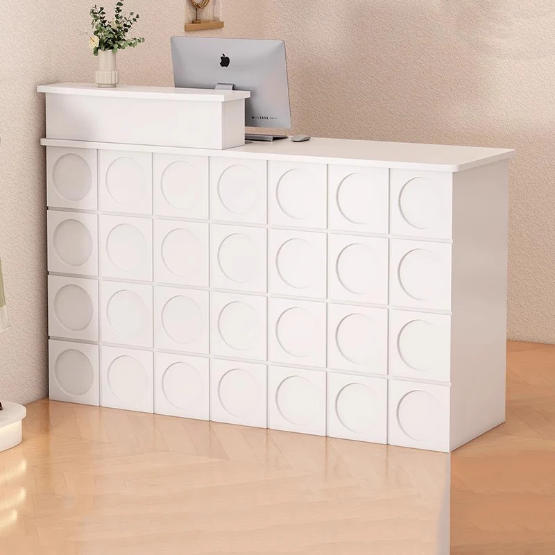

Aesthetic Trendy Reception Desk Counter Beauty Modern Office Reception Desk Counter Cashier Luxury Commercial Furniture