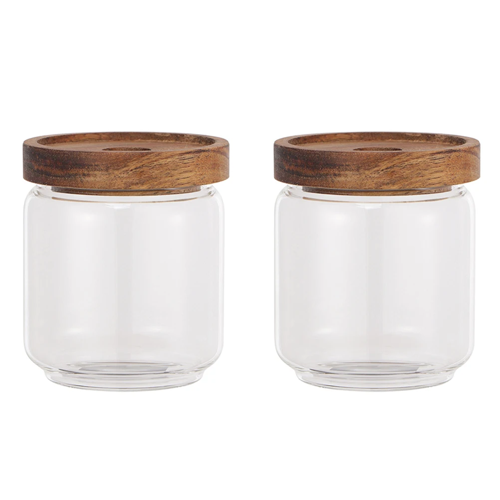 

2 Pcs Storage Bottle Jar Sealed Glass Containers High Borosilicate Storage Jars Tea Bottle