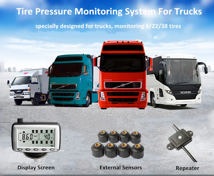 Tire Pressure System Truck-tpms TM508 Sensor 6 22 38 110 Tyres Repeater Signal Amplifier With Trailer Change