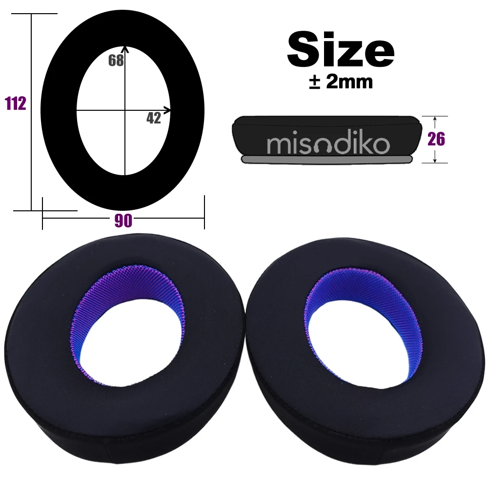 misodiko Upgraded Ear Pads Cushions Replacement for Sennheiser HD600, HD650, HD660S, HD6XX, HD580, HD58X Headphones