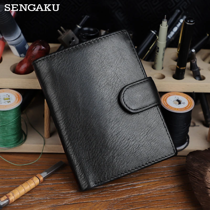 

Vintage Men Leather Luxury Wallet Short Slim Male Purses Money Clip Credit Card Dollar Cow Leather Wallet Mens Card Purse