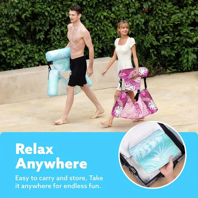 JOYFY 2er-Pack Aufblasbare Pool-Schwimmliegen Aufblasbare Poolnudeln für Erwachsene Robust für Party Sommer Wasser Strand See Spaß