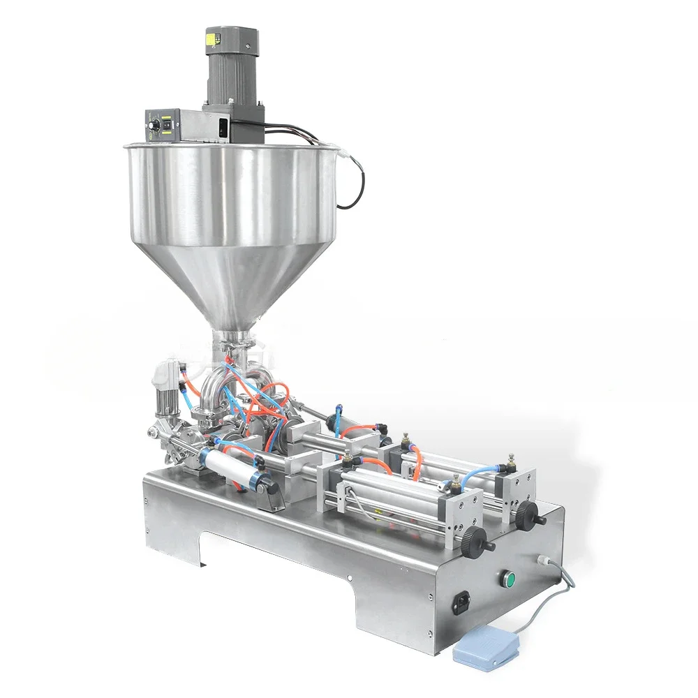 Horizontal Pneumatic Paste Filling Machine Stirring Granules Mung Bean Paste Chili Sauce Chia Seeds