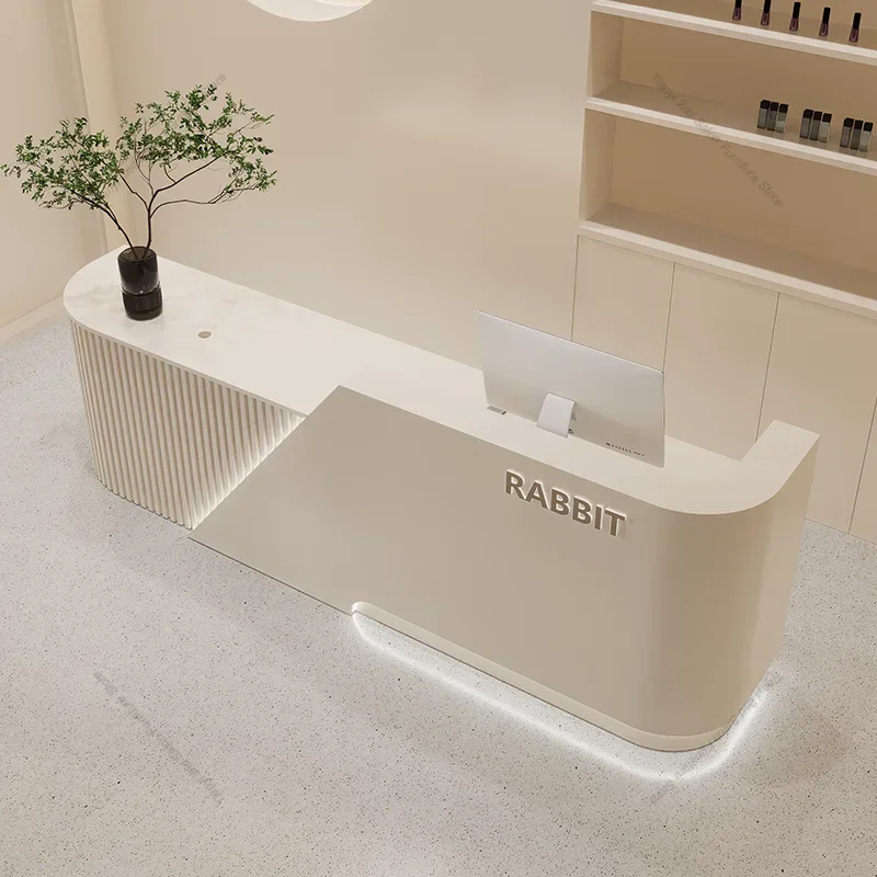 

Modern Company Front Desk Customized Furniture for Checkout Page Beauty Salon Clothing Shop Paint Bar Counter Shop Small Counter