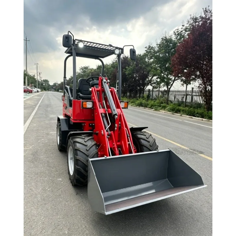 Wheeled Skid Steer Loader Mini Skid Steer Track Loader Skid Steer Loader 2 Ton Breaker For Construction Farm Garden Site Work
