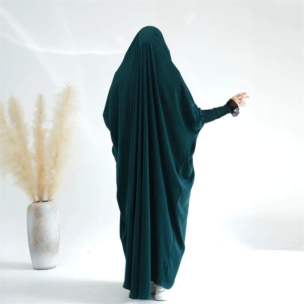 Muslim Women Hooded Maxi Dress Ramadan Modest Prayer Garment Islamic Clothing Eid Abayas Overhead Robe Turkey Dubai Kaftan Abaya
