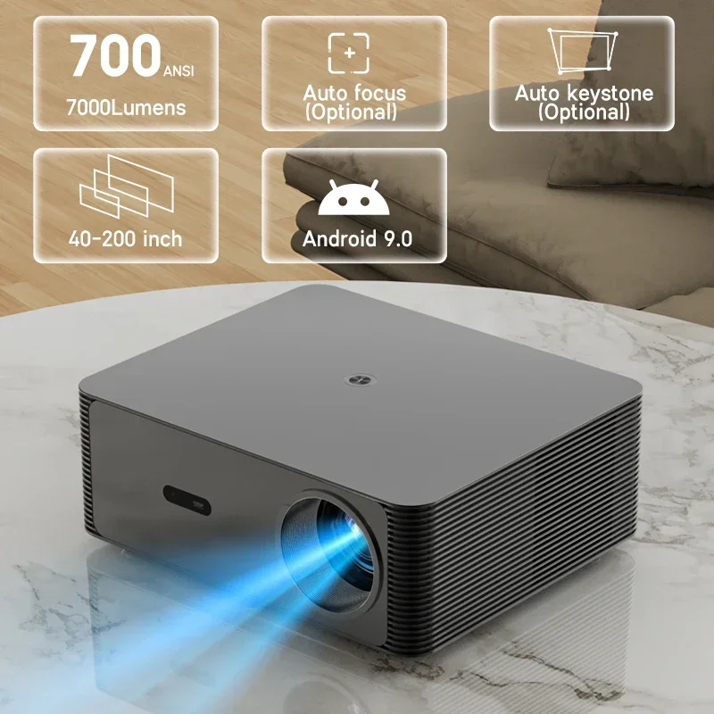 New Rigal P6 Bulk Modern Video Home Theatre Projector Auto Focus 4K Video 5G Wifi Support Led Projector Smart For Mobile Phone